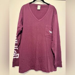 Victoria's Secret PINK Maroon Shirt